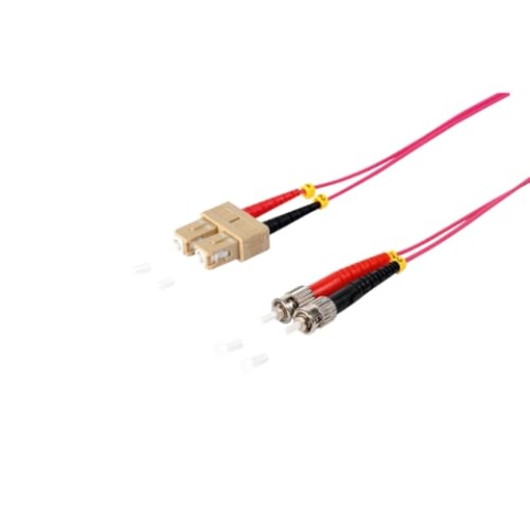 S/CONN maximum connectivity Duplex Patchkabel SC/ST 50/125µ, OM4 violett, 5m