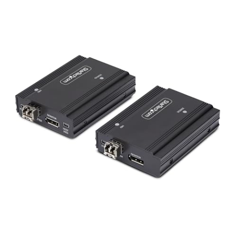 StarTech.com DisplayPort KVM Extender über Glasfaser, 4K60Hz, Konsolen-Extender 300m (Multimode), 4K KVM Verlängerung LWL