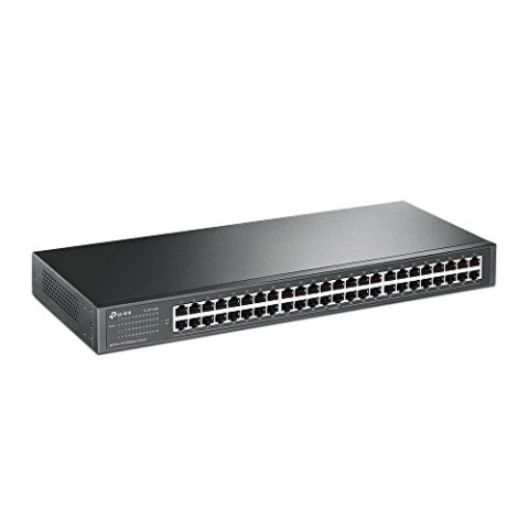 TP-Link TL-SF1048 Rackmount Fast Ethernet Netzwek Switch (48x 10/100Mbit/s Ports, Metallgehäuse, Plug&Play, Lifetime warranty)