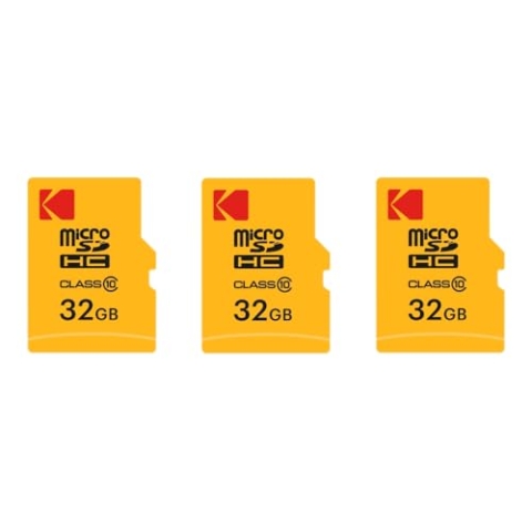 KODAK 3 Stück Micro-SDHC-Speicherkarten 32 GB mit Adapter – Speicherlösung mit hoher Geschwindigkeit