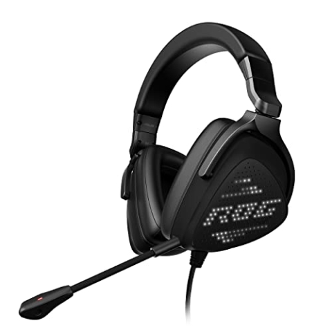 ASUS ROG Delta S Animate Leichtes USB-C-Gaming-Headset mit KI-Rauschunterdrückung Mikrofon, MQA-Rendering-Technologie, Hi-Res ESS 9281 Quad DAC, kompatibel mit PC, Switch und PS5, Schwarz