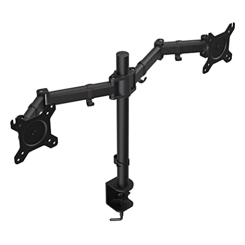 ENDORFY Atlas Double, Solide Metallkonstruktion, bis zu 8 kg pro Stück, 2x27 max, großer Höhenverstellwinkel, Pivot-Funktion, VESA 75×75 mm und 100×100 mm, EY8F003