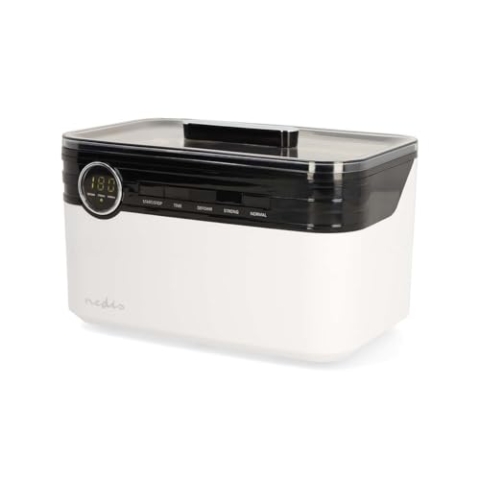 NEDIS Ultraschall-Schmuck-Reiniger | Netzstromversorgung | 220-240 V AC 50/60 Hz | Euro/Typ-C (CEE 7/16) | Weiss | Kunststoff