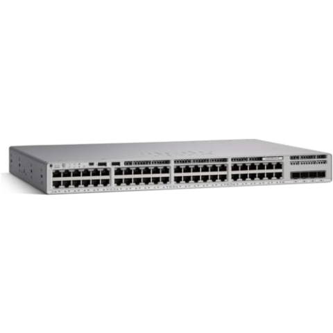 Cisco Catalyst 9200 Essential Edition Switch, intelligent, 48 x 10/100/1000 (PoE+) – Rack montierbar – PoE+ (740 W)