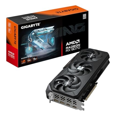 Gigabyte Radeon RX 9070 Gaming OC 16G Grafikkarte - 16 GB GDDR6, 256 Bit, PCI-E 5.0, 2700 MHz Kernfrequenz, 2 x DisplayPort, 2 x HDMI, GV-R9070GAMING OC-16GD
