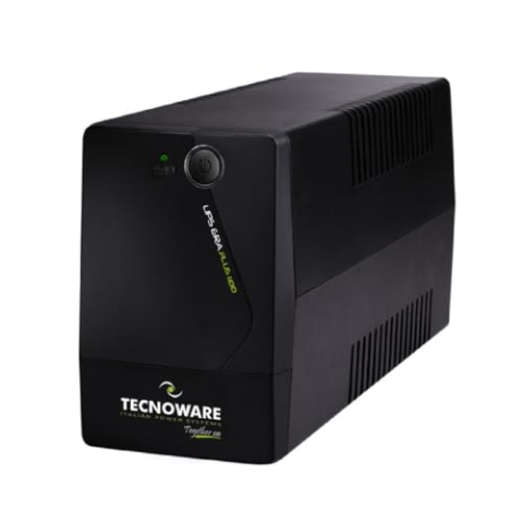Tecnoware USV ERA PLUS 1100 Unterbrechungsfreie Stromversorgung - 2 Schuko-Ausgänge - Autonomie bis zu 17 min mit 1 PC oder 60 min mit Modem Router - Leistung 1100 VA