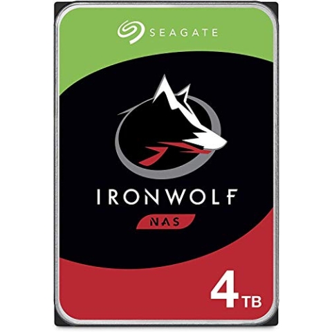 Seagate IronWolf, NAS interne Festplatte 4TB HDD, 3.5 Zoll, 5900 U/Min, CMR, 64 MB Cache, SATA 6GB/s, silber, inkl. 3 Jahre Rescue Service, ST4000VN008