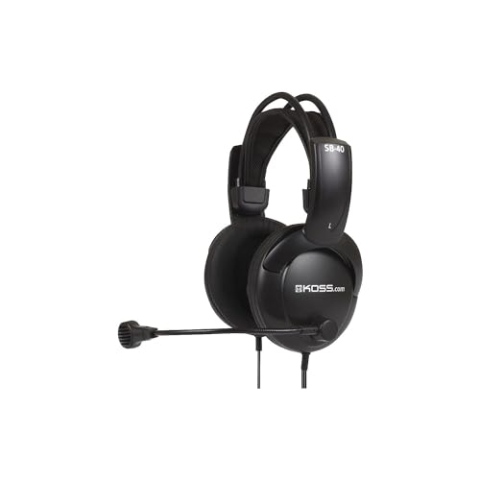 Koss SB40 Over-Ear Communication Gaming Headset Kopfhörer mit Mikrofon - Schwarz