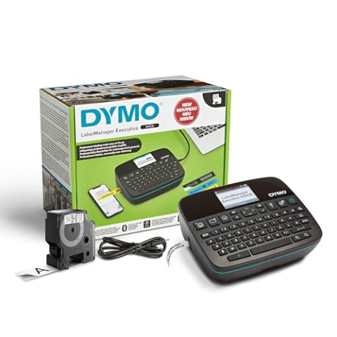 DYMO LabelManager Executive 640 CB Tragbarer Etikettendrucker | Kompakte Etikettiermaschine mit QWERTZ-Tastatur | Bluetooth- und USB-Konnektivität | Kompatibel D1 Standard und langlebigen