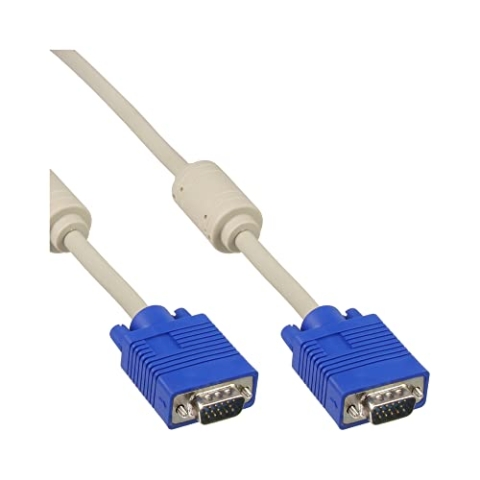 InLine 17720 S-VGA Kabel, 15pol HD Stecker / Stecker, beige, 20m