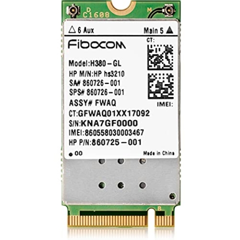 Hewlett Packard 1HC90AA Drahtloses Mobilfunkmodem, 3G GPRS, WCDMA, HSPA+, M.2 Card, 21.6 Mbps