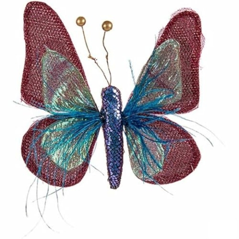 Krist+ Dekorative Figur, Schmetterling, Blau, Rosa, 14 x 3 x 18 cm (8 Stück)