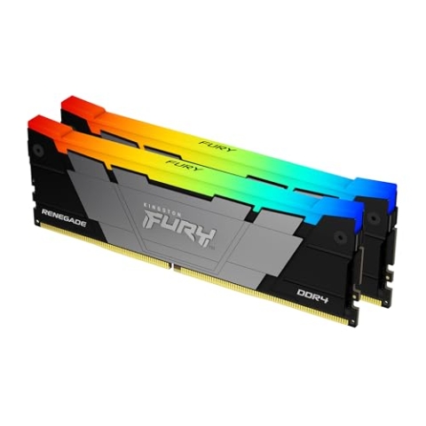 Kingston FURY Renegade RGB 16GB 3200MT/s DDR4 CL16 DIMM (Kit of 2) Desktop Gaming Memory - KF432C16RB2AK2/16