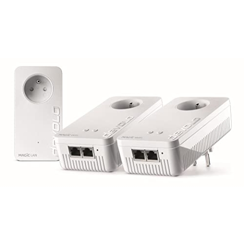 devolo Magic 2 WiFi next: schnellstes CPL Multiroom Kit der Welt (2400 Mbit/s, 5 Gigabit-Ethernet-Ports) ideal für Download und Streaming (geeignet für Frankreich)