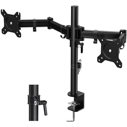 HFTEK - Monitor TV Tisch-Halterung Halter für Bildschirme von 13 bis 27 Zoll – VESA 75/100 (HF29DB)