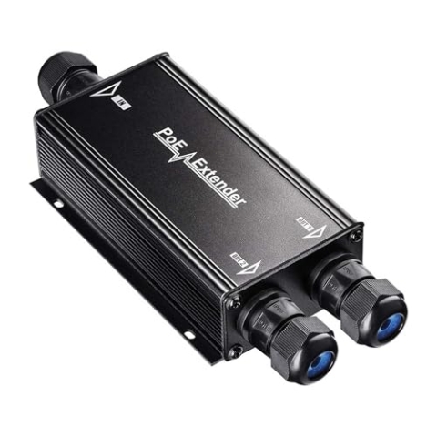 Cudy 2 Kanal Gigabit PoE Extender für den Außenbereich, 1 Eingangsanschluss, 2 Ausgangsanschlüsse, IP67 wasserdicht, 1000M bit/s, PoE Verstärker Booster, 802.3 bt/at/af, Wandmontage