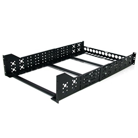 StarTech.com 3 HE Universal Server Rackschienen, feste Montageschienen, 19" Rackschienen mit einstellbarer Tiefe