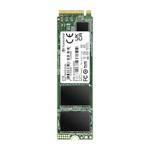 Transcend TS2TMTE220S 2TB M.2 Ultra-Highspeed SSD für High-End-Anwendungen (Gaming, digitale Audio- und Videoproduktionen etc.), schnelle Übertragung bis zu 3.500/2.700 MB/s, PCIe™ Gen3 x4, 2280