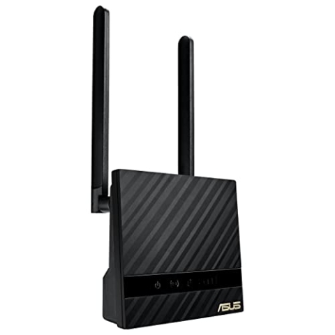 ASUS 4G-N16 Wireless-N300 LTE Modem-Router (4G LTE Mobiles Breitband, 150 Mbit/s, WLAN, 300 Mbit/s, LAN-Port), Schwarz