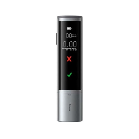 Baseus Car Mount SafeJourney Pro Series Alcohol breathalyser in Aluminium case 470 mAh Gray (CRCX060014)