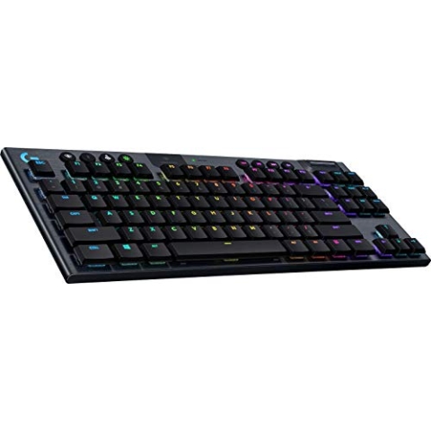 Logitech G915 LIGHTSPEED TKL kabellose mechanische Gaming-Tastatur ohne Ziffernblock, Taktiler GL-Tasten-Switch mit flachem Profil, Französisches AZERTY Layout - Carbon