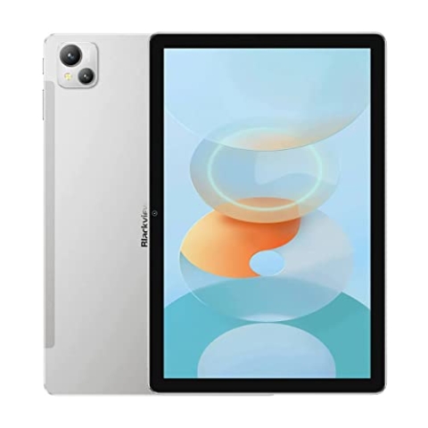 Blackview Tab 13 Dual SIM 4G Tablet, FHD+ Display, 10,1 Zoll, interner Speicher, 128 GB, erweiterbar auf 1 TB – TÜV Rheinland Zertifiziert, Blaulichtfilter, WiFi, Akku 7280 mAh – Silber