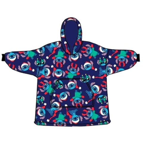 Aymax Lilo & Stitch Noel Sweat-Poncho, Taille Erwachsene