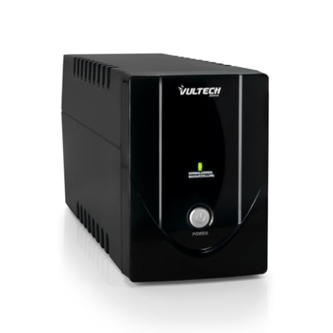 VulTech UPS800VA-LITE Unterbrechungsfreie Stromversorgung Offline, Schwarz