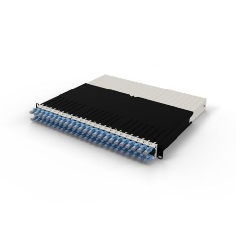 Patchbox ONE 8 RU Cat.6a - 24-Port Patchpanel mit einziehbarem Kabelmanagementsystem für 48.3 cm Racks, inklusive flachen 10GB Netzwerkkabeln für einfache Netzwerk- und Server-Rack-Einrichtung (UTP