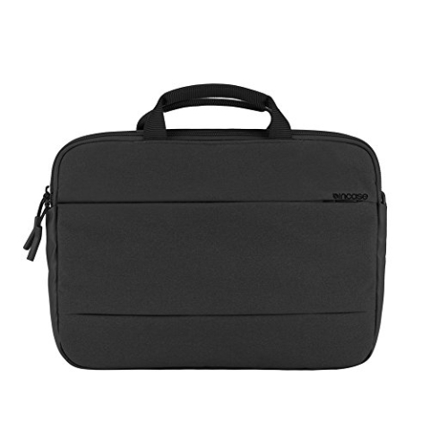 Incase City Brief Sleeve Tasche für Apple Macbook Pro / Air 13,3" - schwarz [Trolly-Befestigung I Ecoya Nylon I Kunstfell-Interieur I Tragegurt I Viele Zubehör-Fächer] - CL55493