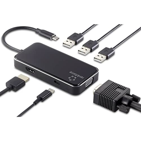 Renkforce USB-C® Dockingstation RF-HUB-230 Passend für Marke Dockingstations: Universal USB-C® Power Delivery
