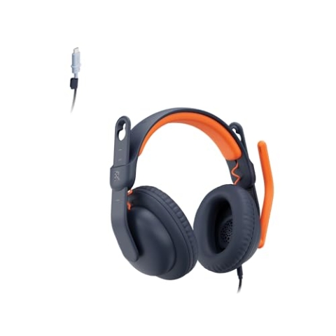 Logitech Zone Learn kabelgebundenes Headset mit Mikrofon für Schüler, Bequeme und verstellbare Passform für Kinder, USB-C, für Windows/macOS/iPadOS/Android/Mobilgeräte - Over-Ear, Blau
