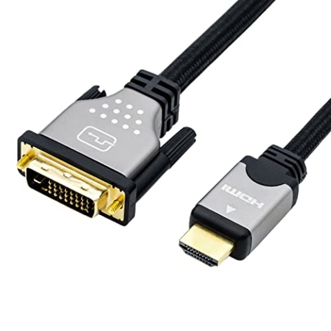 ROLINE Monitorkabel DVI - HDMI, ST-ST, dual link, schwarz / silber, 10 m