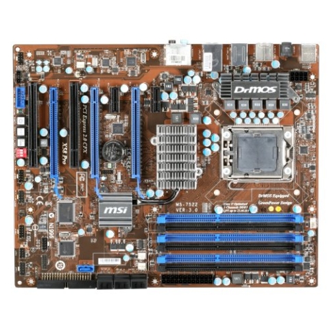 MSI 7522-070R Mainboard Sockel Intel 1366 X58 Pro-E X58+ICH10R DDR3 Speicher ATX