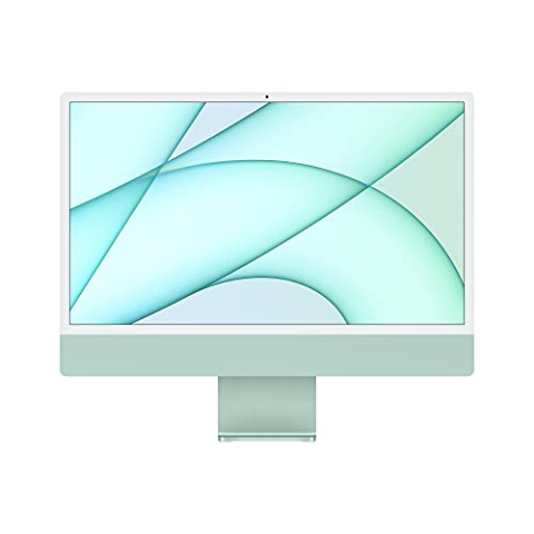 Apple 2021 iMac M1 chip mit 8-core CPU (24-zoll, 8GB RAM, 512GB SSD) (QWERTY English) Grün (Generalüberholt)