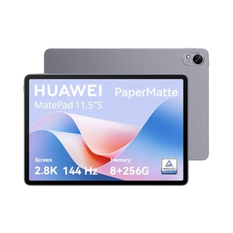 HUAWEI MatePad 11,5″S PaperMatte Edition Tablet, 8GB+256GB, 2,8K FullView Display, 6,2 mm dünnes Unibody-Metallgehäuse, 8800 mAh Akku, Wi-Fi, Space Gray