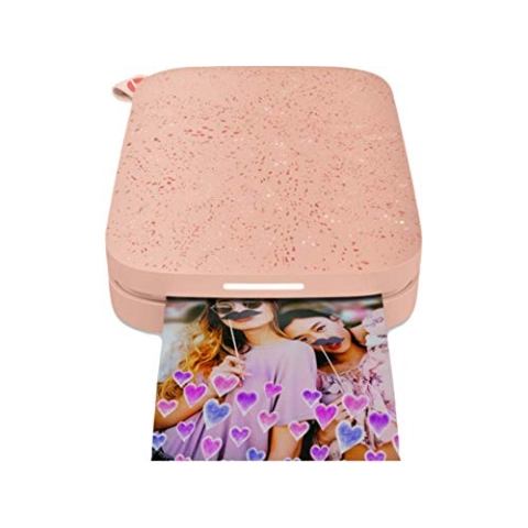 HP Sprocket Portable 5x7.6 cm Sofortbilddrucker (Rosa) Drucken Sie Bilder auf Zink Sticky-Backed Paper von Ihrem iOS- und Android-Gerät