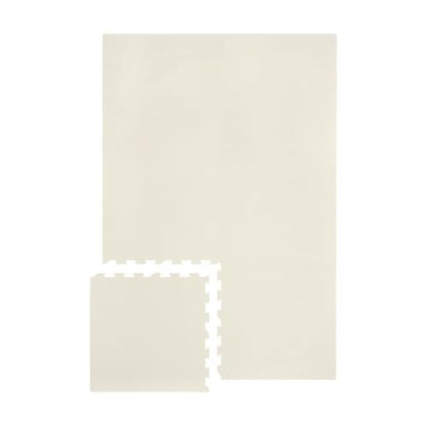 3 Sprouts - Puzzlematte Baby - Spielmatte aus Schaumstoff für Kinder, Krabbelmatte, Bodenmatte, XXL - Creme
