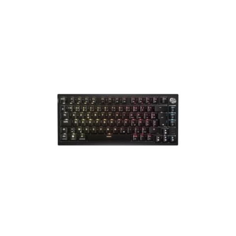 Corsair K65 Plus Wireless 75% RGB Hot-Replacable Mechanische Gaming-Tastatur – MLX Fusion Pre-Lubrifizierte Touch-Schalter – PBT-Schlüsselkappen – AZERTY FR – Schwarz