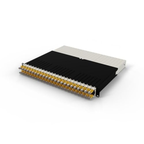 Patchbox ONE 8 RU Cat.6a Patchpanel 24 Port Patchpanel mit einziehbarem Kabelmanagementsystem für 19 Zoll Racks, inklusive 10 GB Flachnetzwerkkabel, einfache Netzwerk- und Netzwerkkonfiguration
