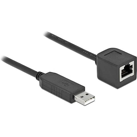 Delock Serielles Anschlusskabel USB A Stecker zu RS-232 RJ45 Buchse 25 cm