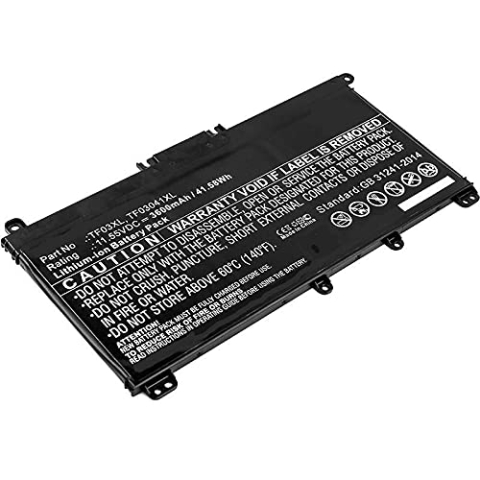 MicroBattery Laptop Battery for HP 41.58Wh Li-ion 11.55V 3600mAh, MBXHP-BA0089 (41.58Wh Li-ion 11.55V 3600mAh Black, Pavilion 14-BF, Pavilion 14-BF040WM, Pavilion 14-BK, Pavilion 14-BK061ST,)
