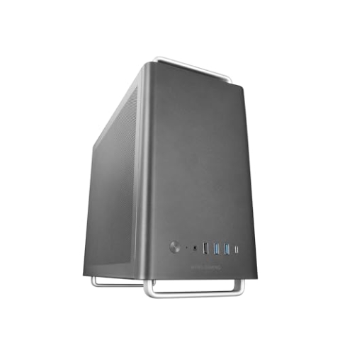 Mars Gaming MC-Elite, Hochleistungs Micro-ATX PC Gehäuse aus Metall, Seiten und Top Mesh Design, 3X FDB-Lüfter, Mini Tower Aluminiumgriffen und Füßen, Dual ATX und SFX Netzteilunterstützung, Schwarz