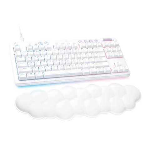 Logitech G G713 Kabelgebundene mechanische Gaming-Tastatur mit LIGHTSYNC RGB-Beleuchtung, taktilen Schaltern (GX Brown) und Tastatur-Handballenauflage, PC- und Mac-kompatibel, weißer Nebel
