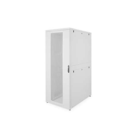 DIGITUS Serverschrank - 19-Zoll Rack 42HE - 80x120 cm - Unique Serie - Traglast 1000 kg - Nutztiefe 1070 mm - Netzwerkschrank - Grau