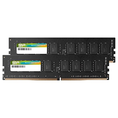 SP Silicon Power 32 GB (2 x 16 GB), DDR4-2666 MHz, 288-polig, CL19, 1,2 V, Non-ECC, ungepufferter UDIMM-Desktop-Speicher, kompatibel mit Intel Skylake-X-Plattformen/Kaby Lake-X CPU Series Motherboards