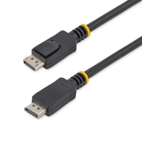 StarTech. com DisplayPort-Kabel, 2560 x 1440p, DisplayPort-auf-DisplayPort-Kabel, DP-auf-DP-Kabel für Monitor, DP-Video-/Display-Kabel, abschließbare DP-Stecker, HDCP und DPCP (DISPLPORT20L)