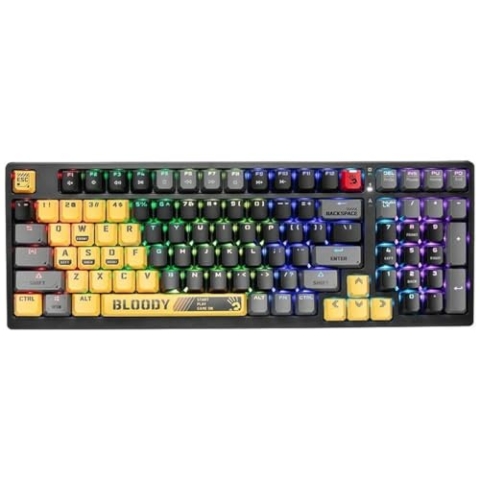A4 Tech Tastatur A4TKLA47262 Mechanisch Schwarz Mehrfarbig QWERTY