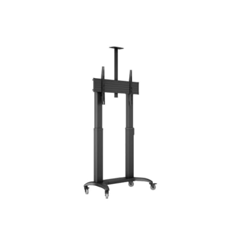 Halterung mit Rollen, motorisiert, für Monitore von 65-110 Zoll (65-110 Zoll), Kappe 135 kg, VESA 200 x 200, 1000 x 600 cm, Schwarz
