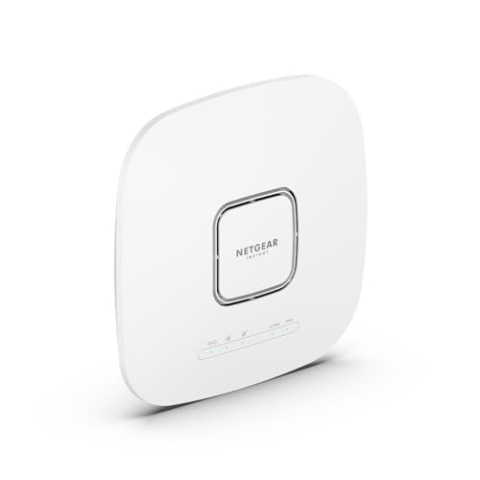 NETGEAR Cloud-verwalteter Wireless Access Point (WAX628) WiFi 6 Dualband mit 5,4 Gbit/s Geschwindigkeit bis zu 328 Client-Geräte 802.11ax 4 Jahre Insight PoE+ betrieben AC-Adapter (Nicht enthalten)